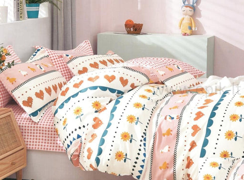 Vaikiškas satino medvilnės patalynės komplektas "Three Geese"